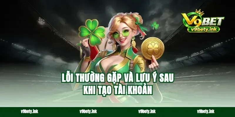 Lỗi thường gặp và lưu ý sau khi tạo tài khoản