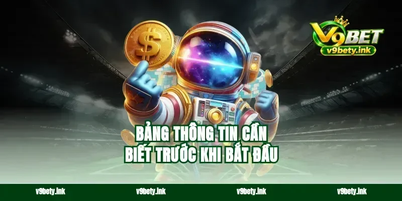 Bảng thông tin cần biết trước khi bắt đầu